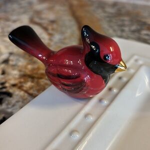 Nora Fleming Winter Songbird Mini Red Cardinal Bird Ceramic Hand-Painted NWT